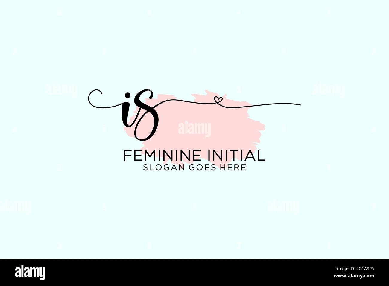 IS beauty monogram and elegant logo design handwriting logo of initial ...