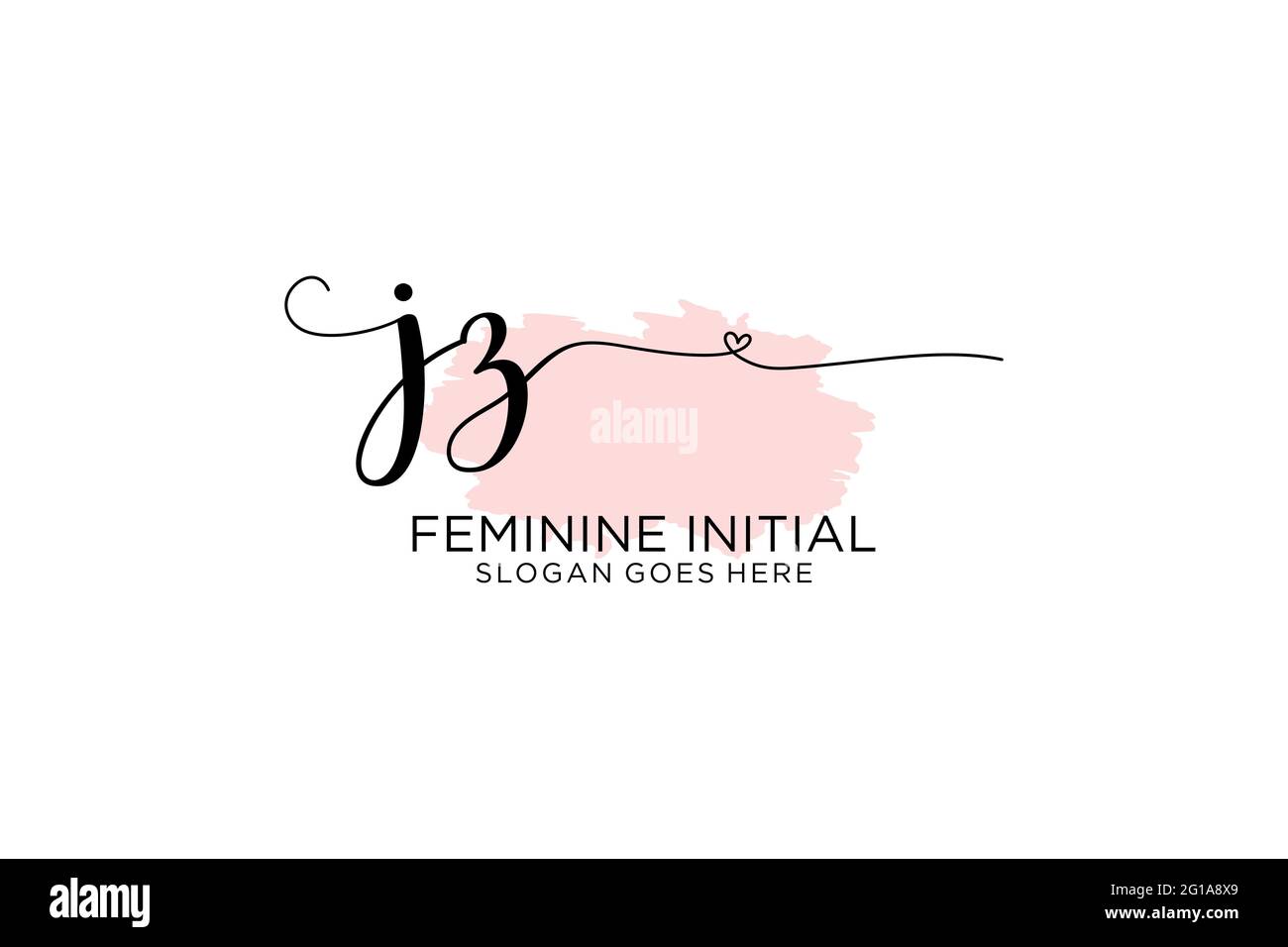 JZ beauty monogram and elegant logo design handwriting logo of initial ...