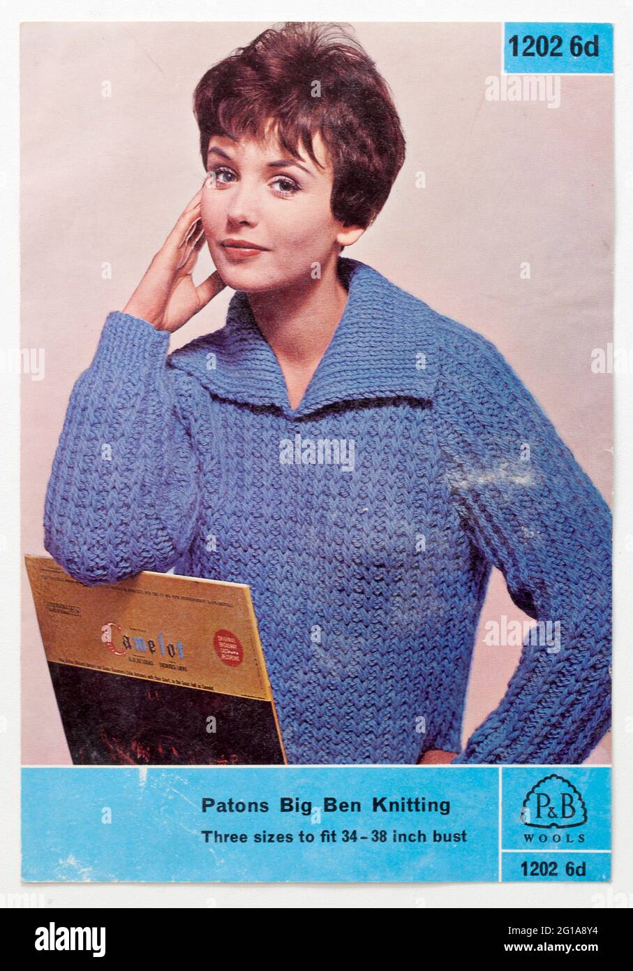 Vintage Knitting Pattern Brochures Stock Photo