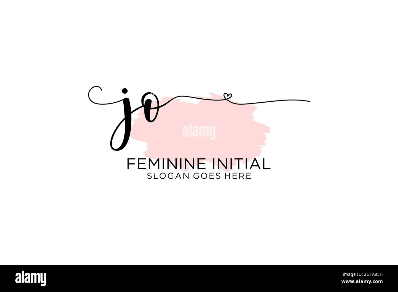 JO beauty monogram and elegant logo design handwriting logo of initial ...
