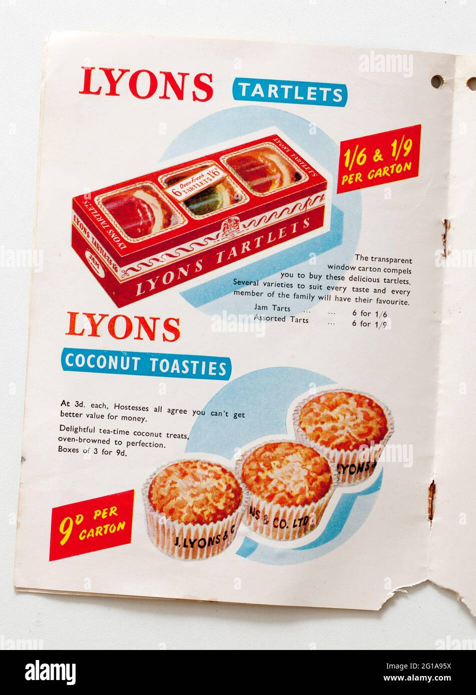 Vintage Lyons Cookery Booklet Stock Photo