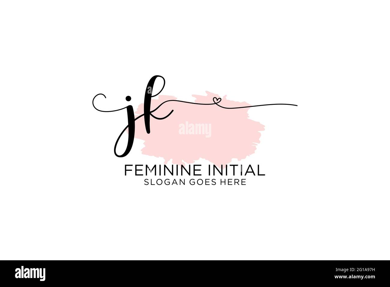 JK beauty monogram and elegant logo design handwriting logo of initial ...