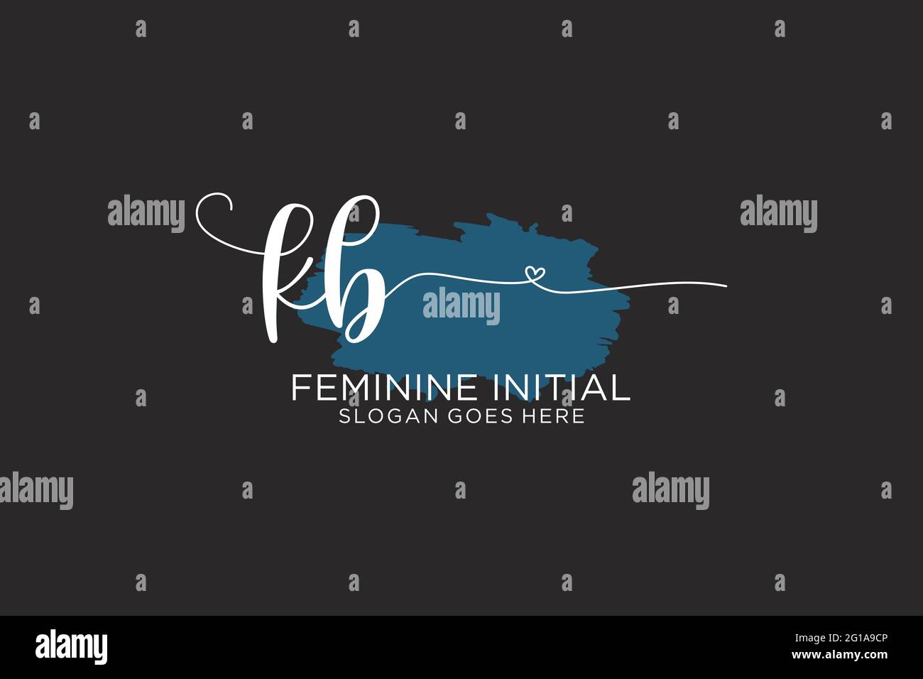 KB beauty monogram and elegant logo design handwriting logo of initial ...