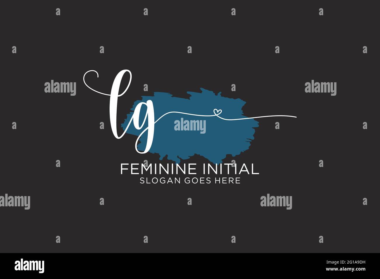 LG beauty monogram and elegant logo design handwriting logo of initial ...