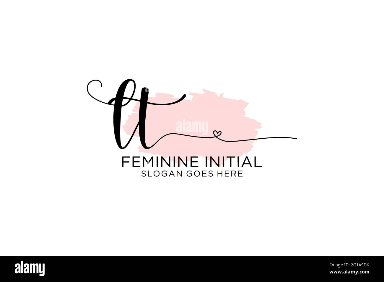 LT beauty monogram and elegant logo design handwriting logo of initial ...