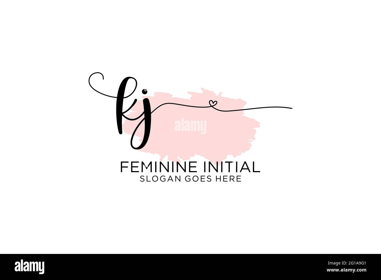 KJ beauty monogram and elegant logo design handwriting logo of initial ...