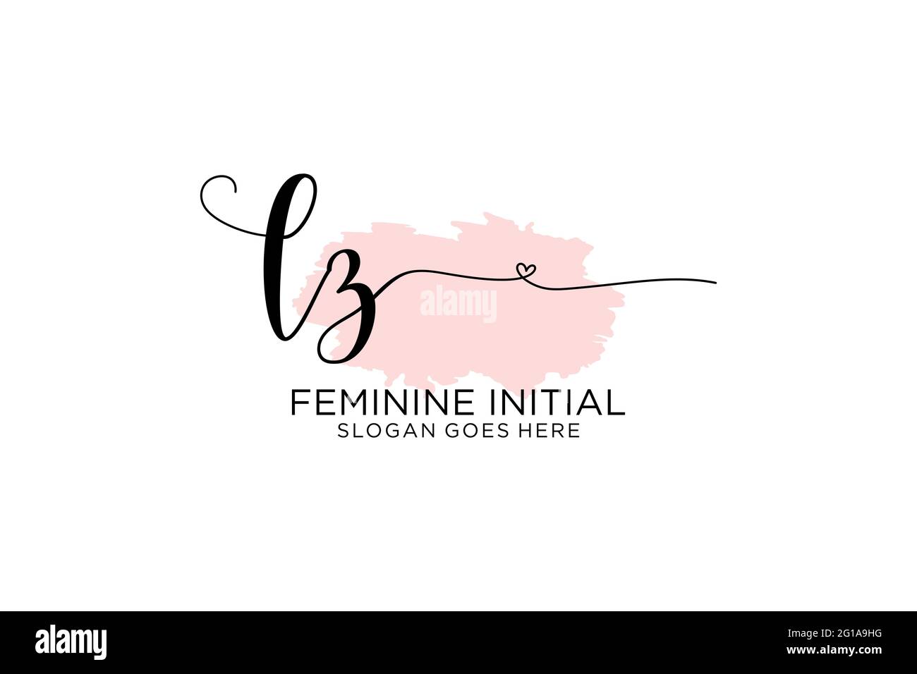 LZ beauty monogram and elegant logo design handwriting logo of initial signature, wedding, fashion, floral and botanical with creative template. Stock Vector