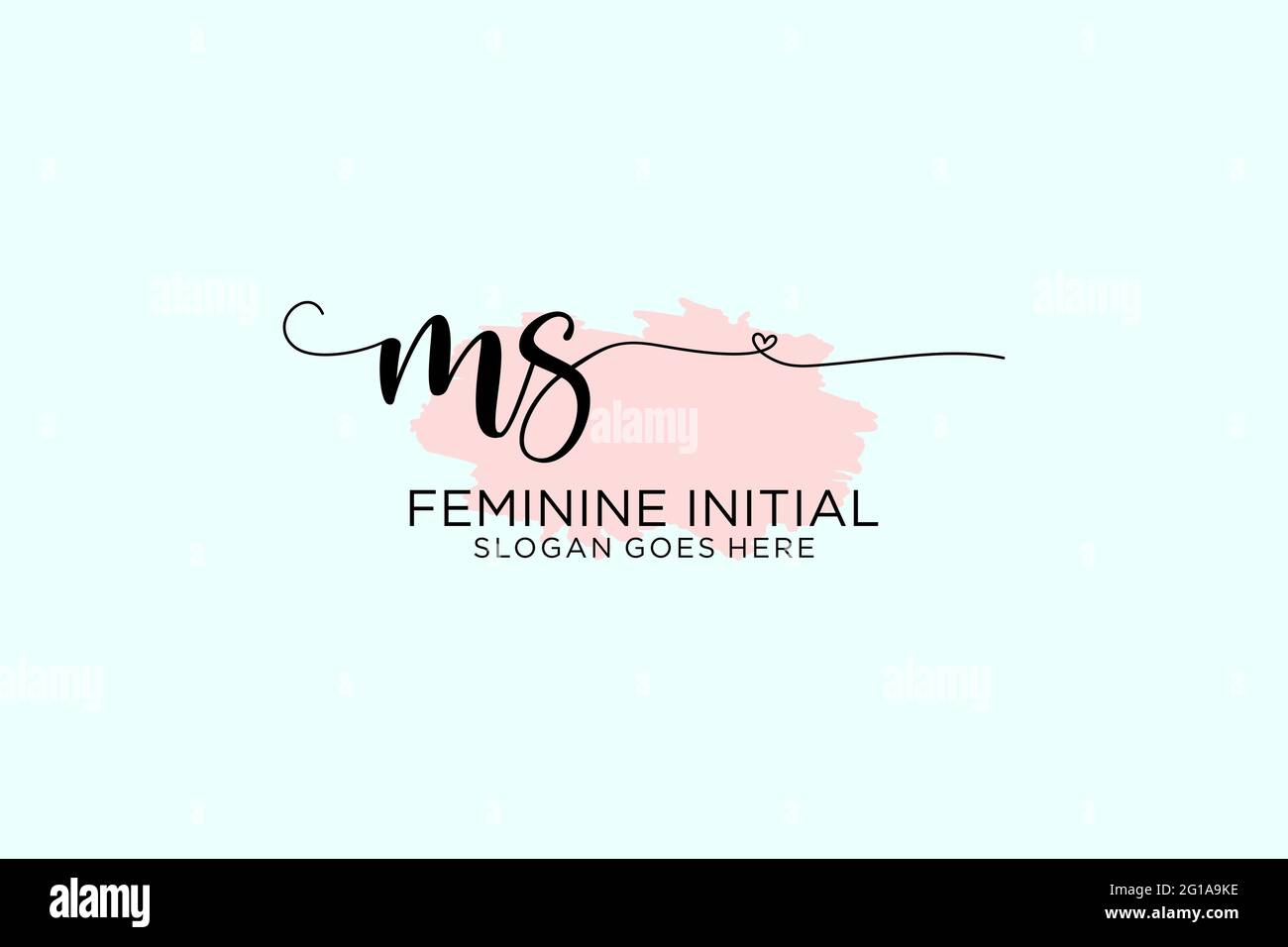MS beauty monogram and elegant logo design handwriting logo of initial ...