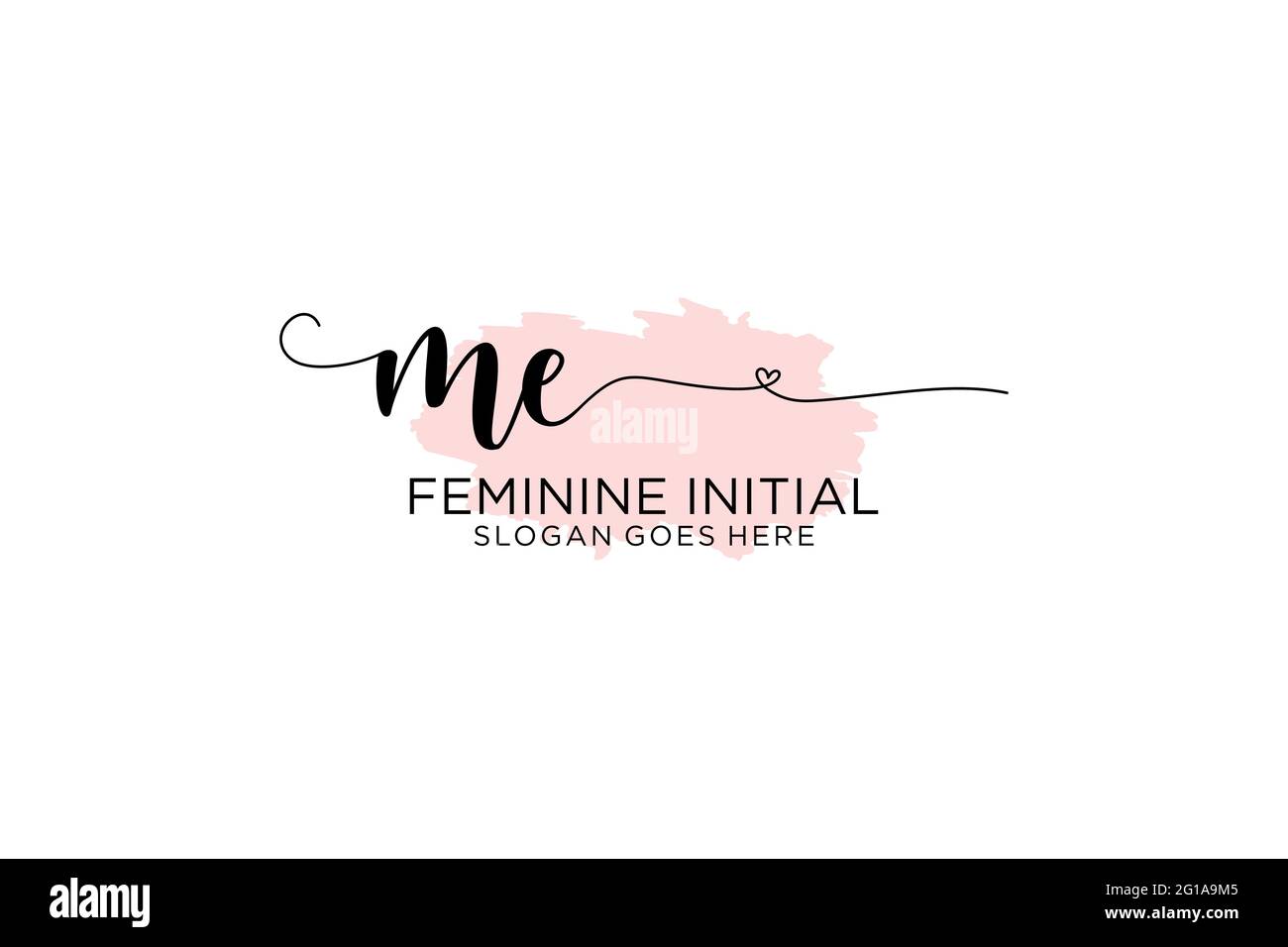 ME beauty monogram and elegant logo design handwriting logo of initial ...