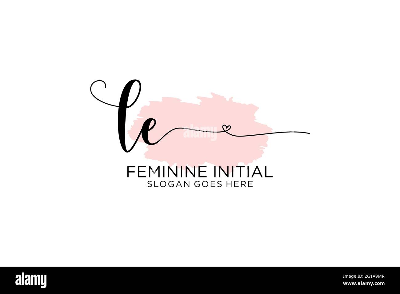 LE beauty monogram and elegant logo design handwriting logo of initial ...