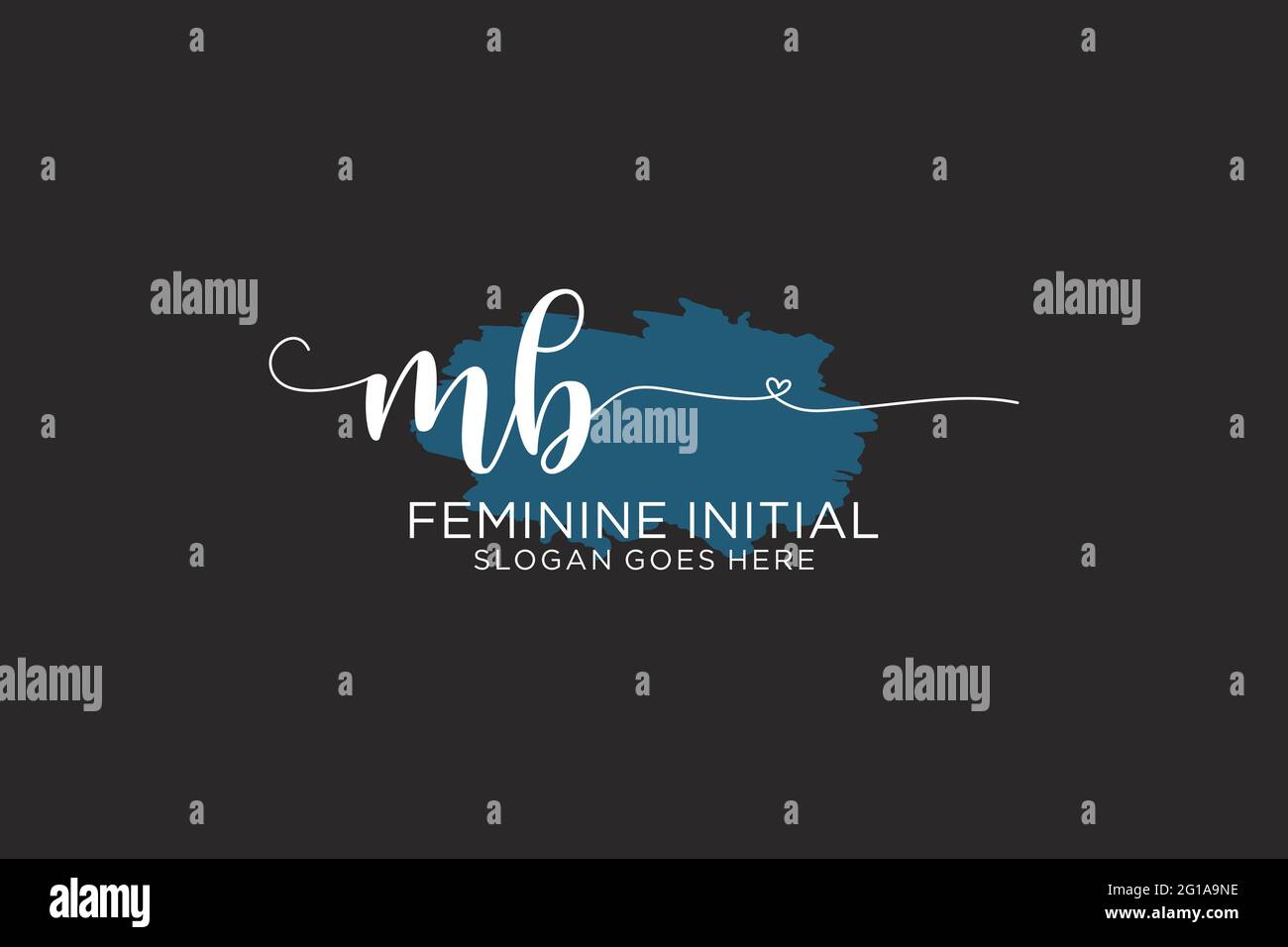MB beauty monogram and elegant logo design handwriting logo of initial ...