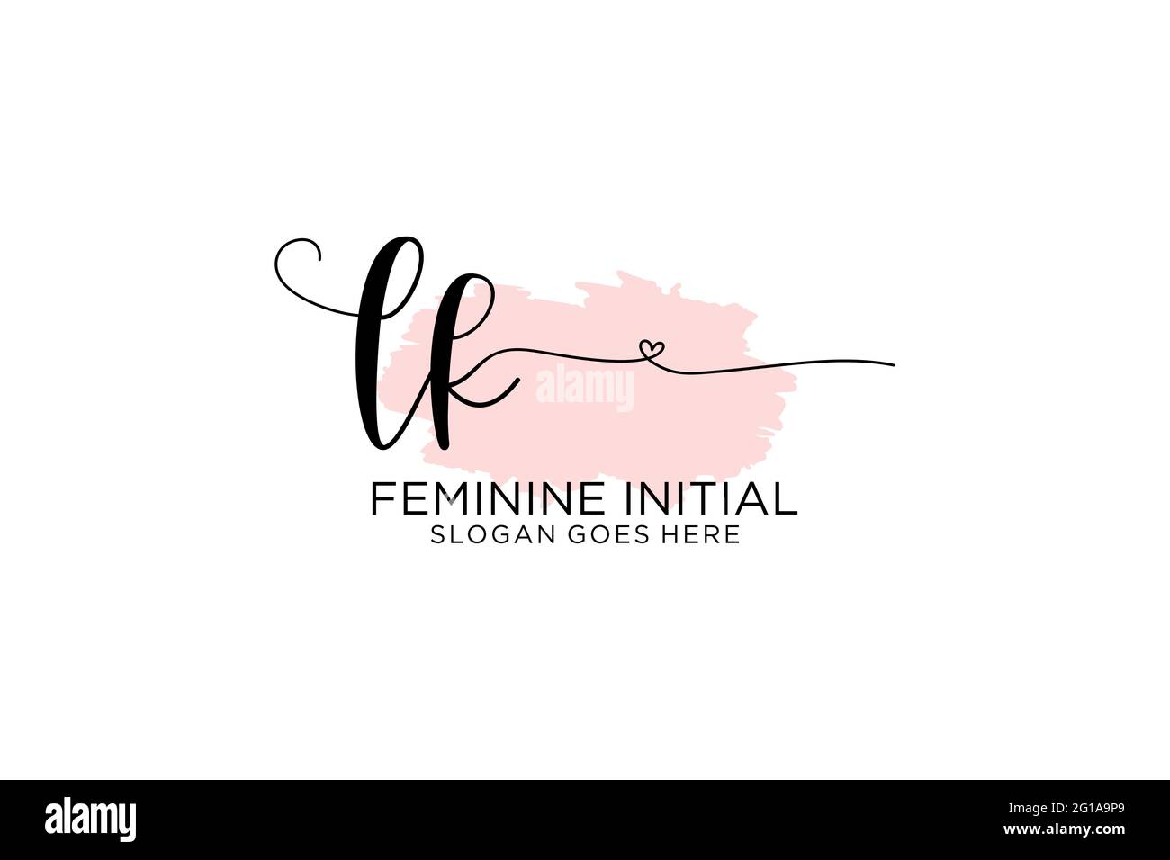 LK beauty monogram and elegant logo design handwriting logo of initial ...