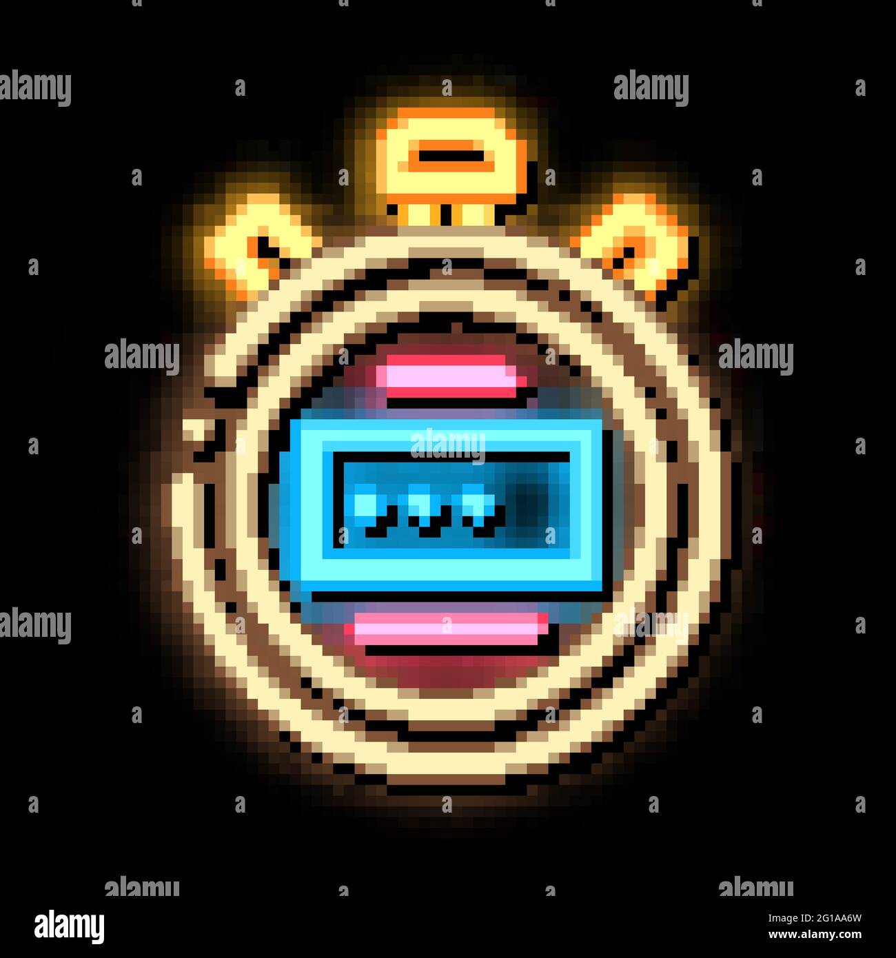 Stopwatch neon glow icon illustration Stock Vector Image & Art - Alamy