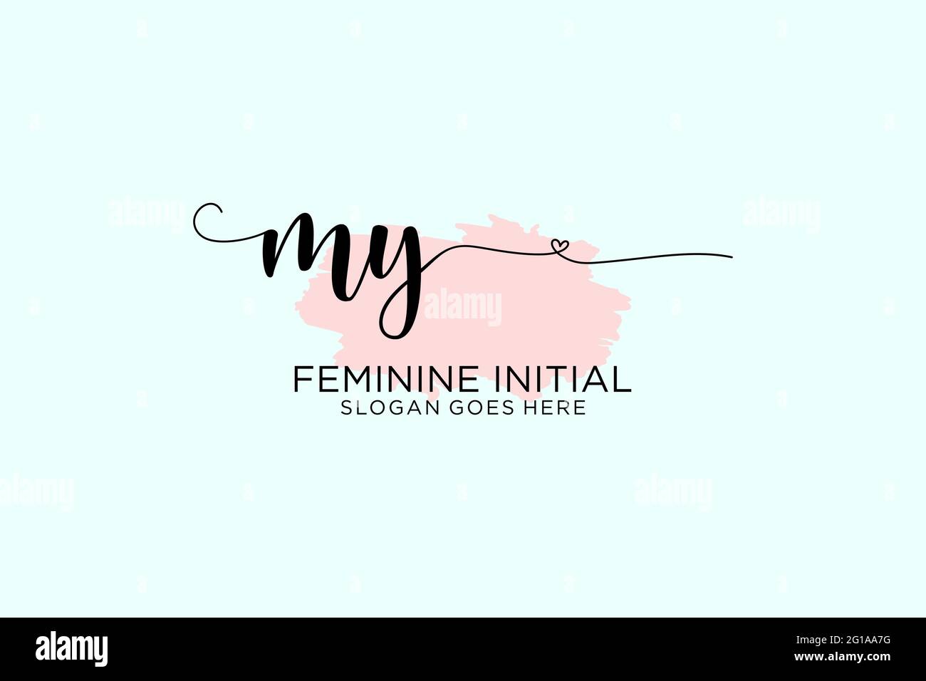 MY beauty monogram and elegant logo design handwriting logo of initial ...
