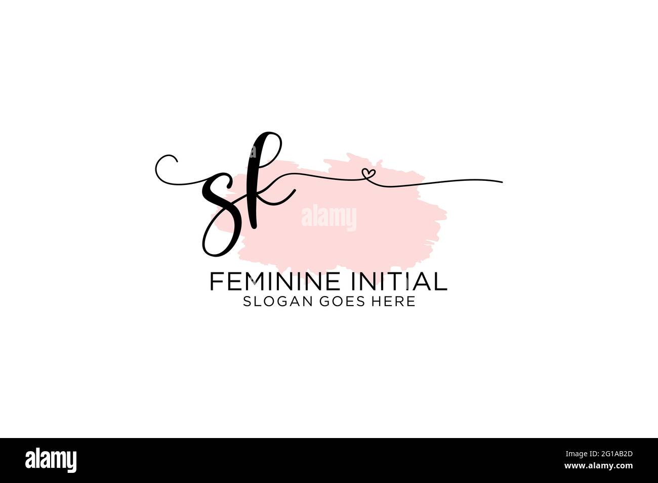 SK beauty monogram and elegant logo design handwriting logo of initial ...