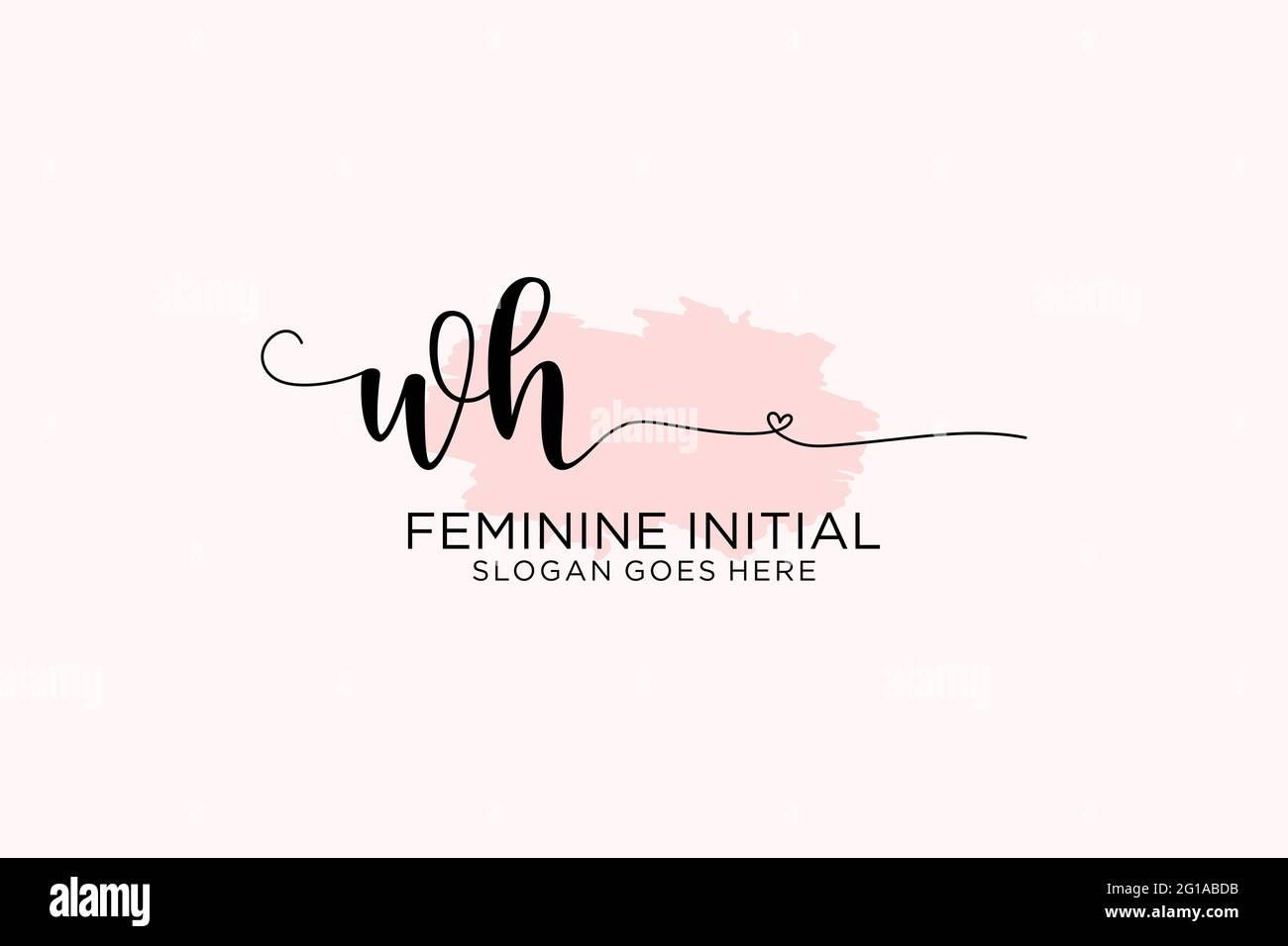 WH beauty monogram and elegant logo design handwriting logo of initial ...