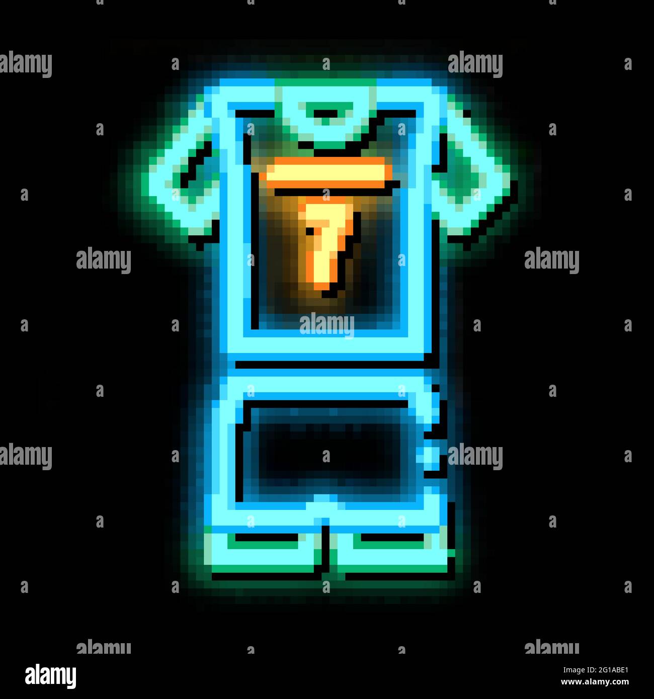 Volleyball Uniform neon glow icon illustration Stock Vector