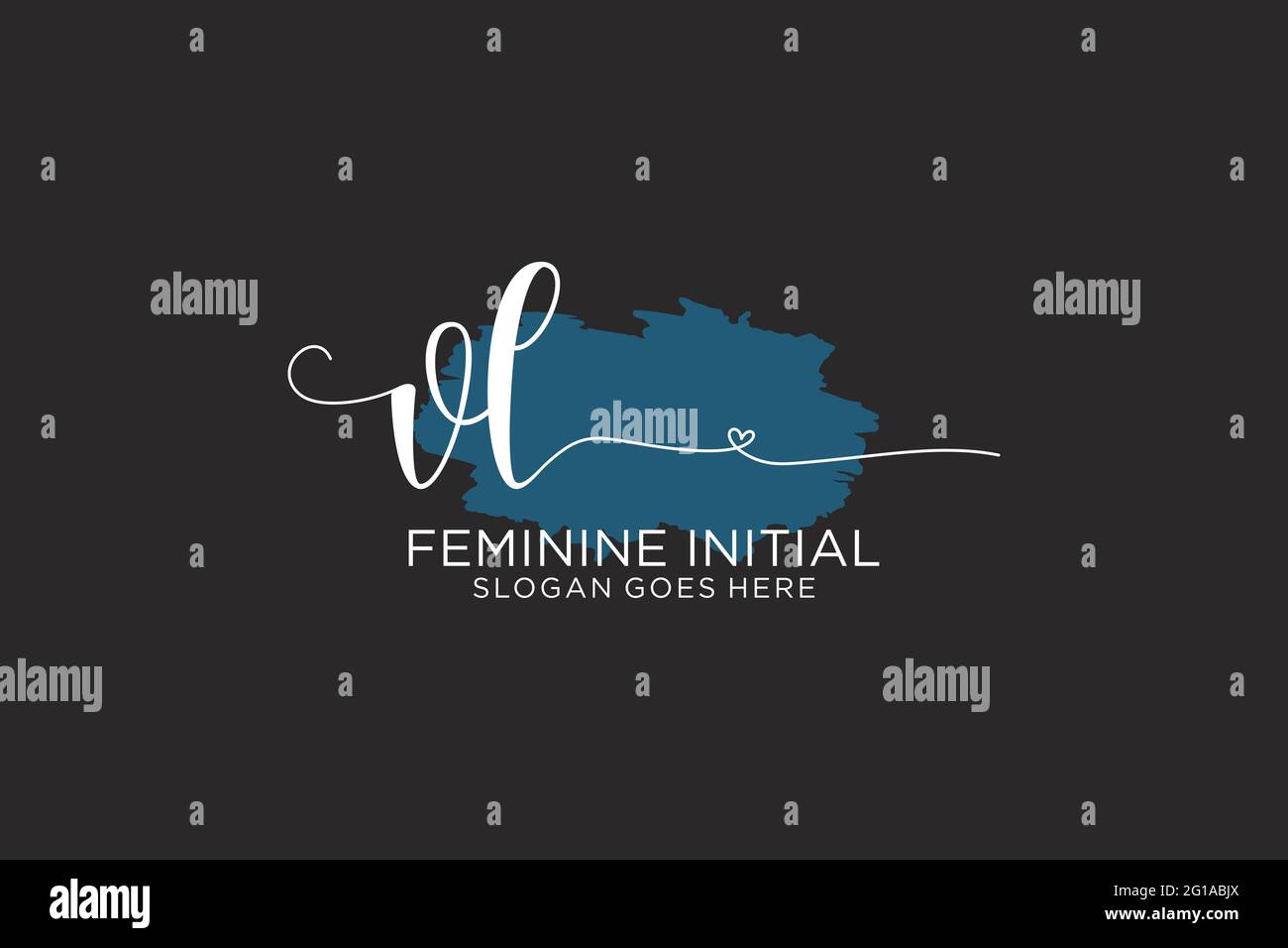 VL beauty monogram and elegant logo design handwriting logo of initial ...