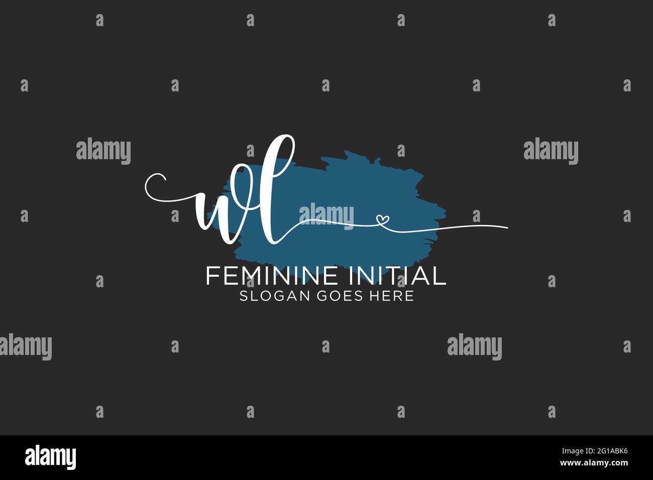 WL beauty monogram and elegant logo design handwriting logo of initial signature, wedding, fashion, floral and botanical with creative template. Stock Vector
