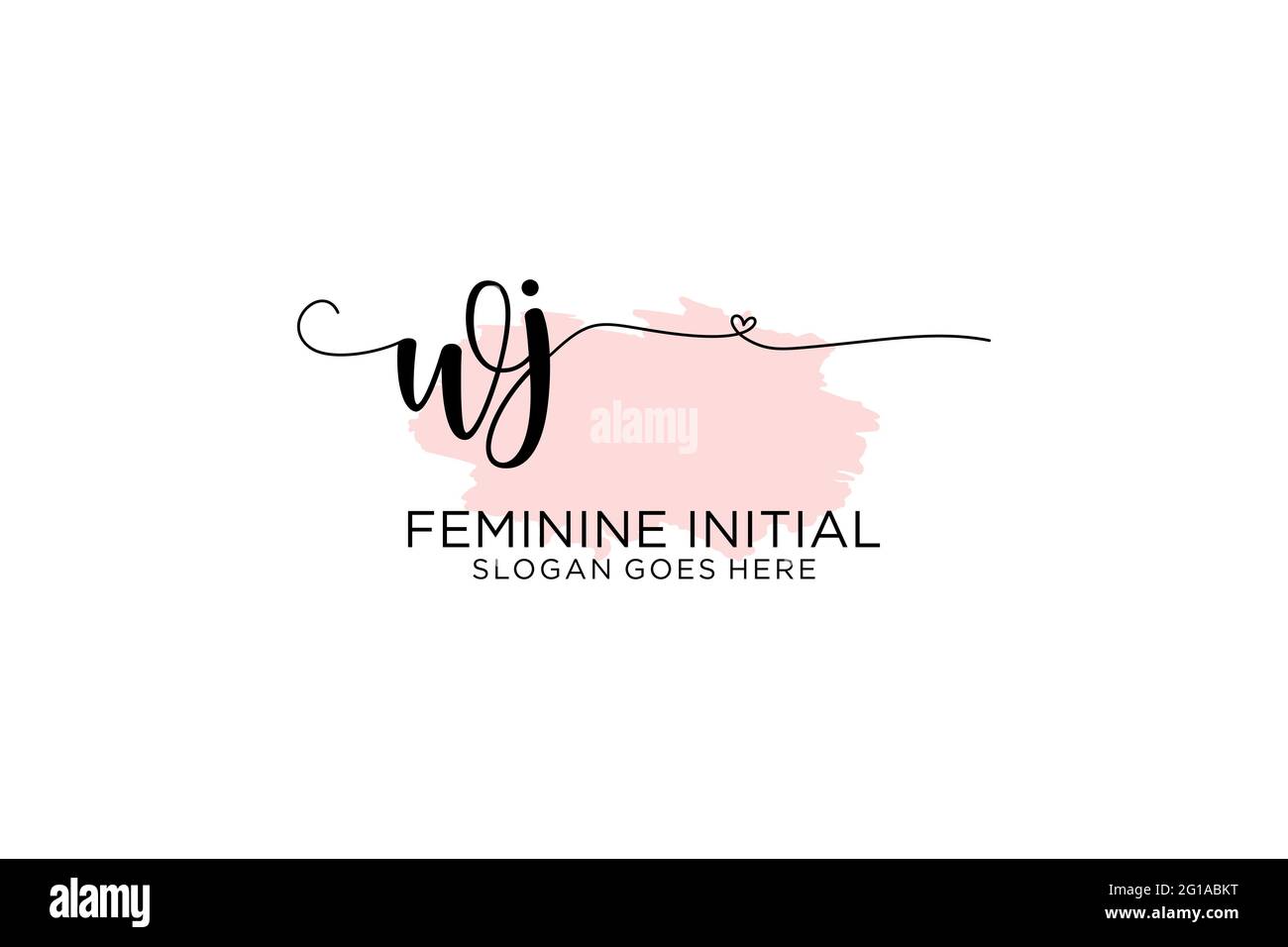 WJ beauty monogram and elegant logo design handwriting logo of initial ...