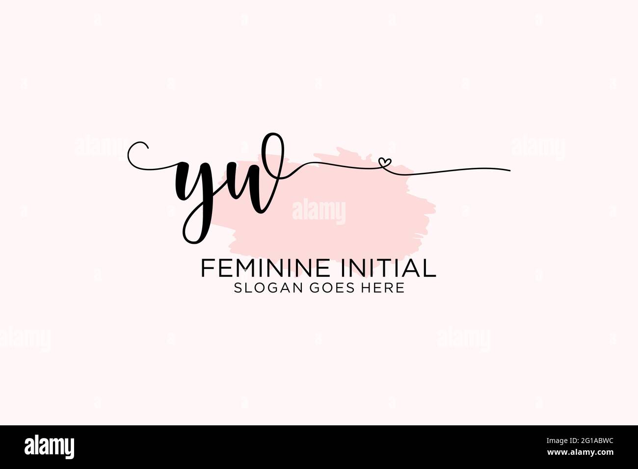 YW beauty monogram and elegant logo design handwriting logo of initial ...