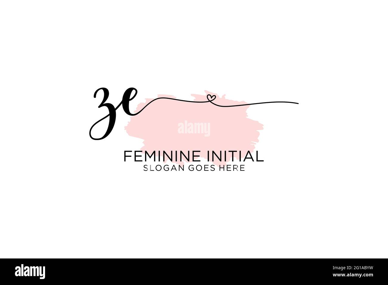 ZE beauty monogram and elegant logo design handwriting logo of initial ...