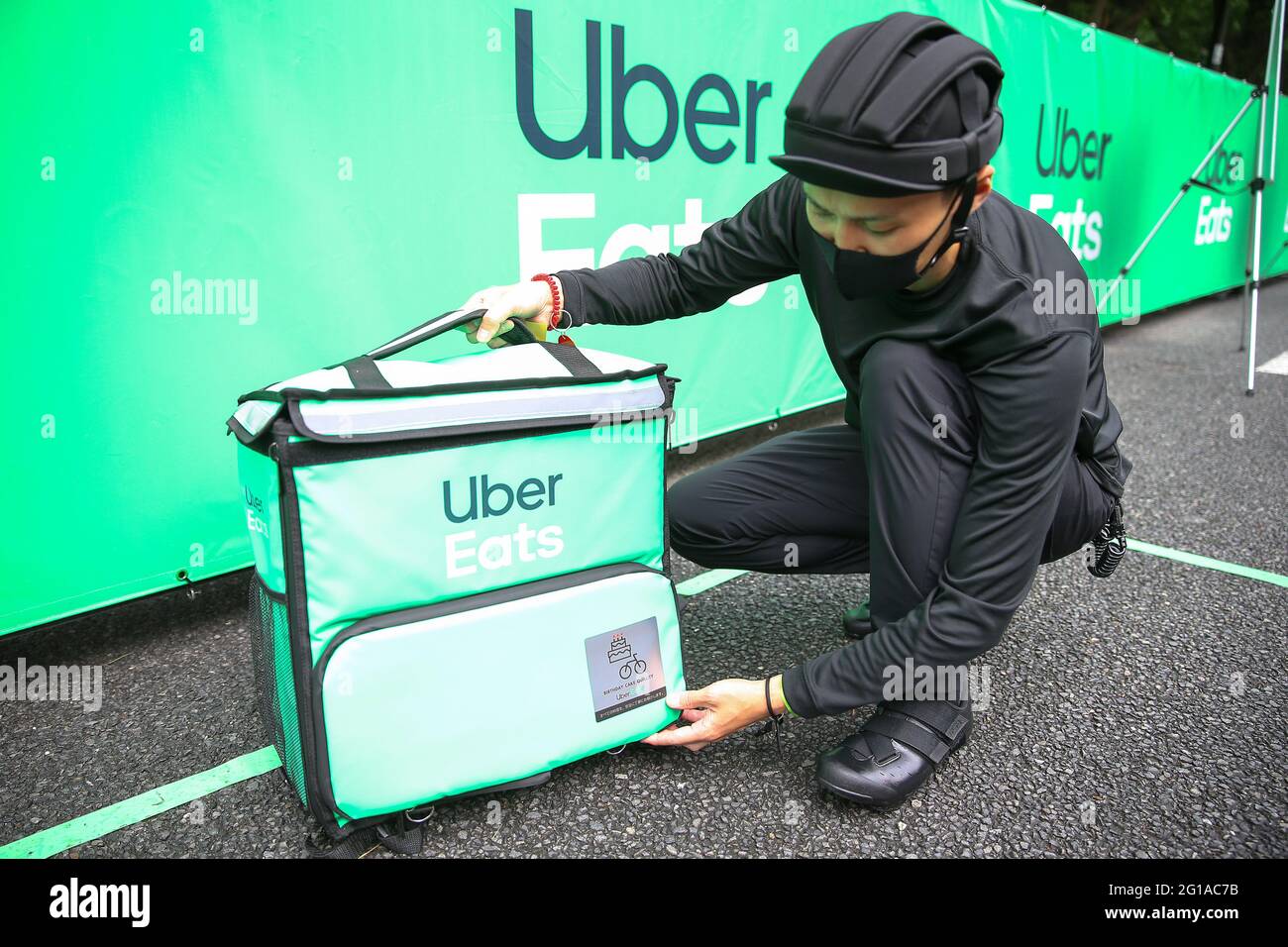 Tokyo Japan. 06th June 2021. Uber Eats Japan and the Japan