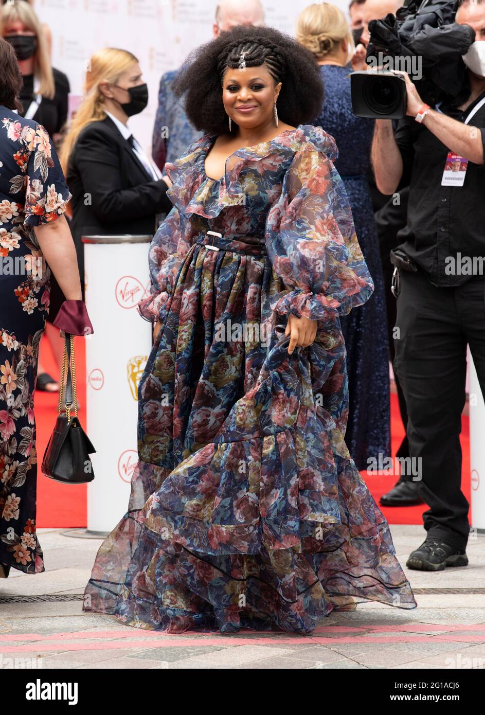 London, UK. 6th June, 2021. Gbemisola Ikumelo arriving at the BAFTA TV