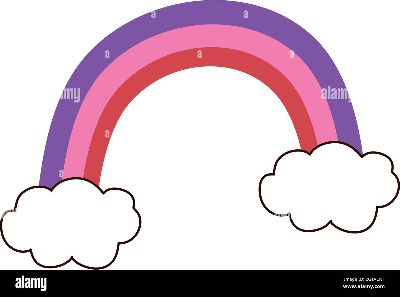 rainbow and clouds Stock Vector Image & Art - Alamy