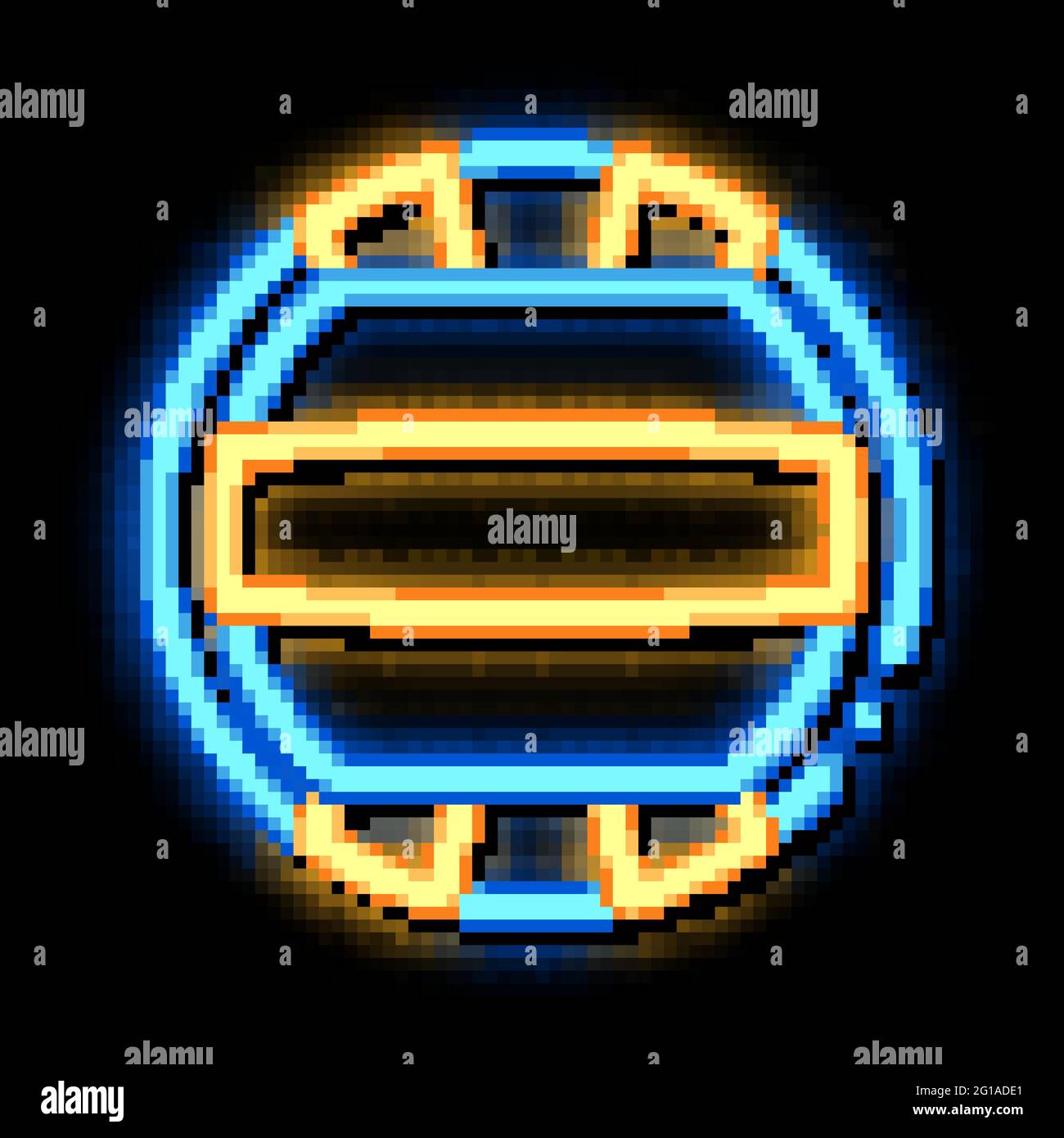 Volleyball neon glow icon illustration Stock Vector