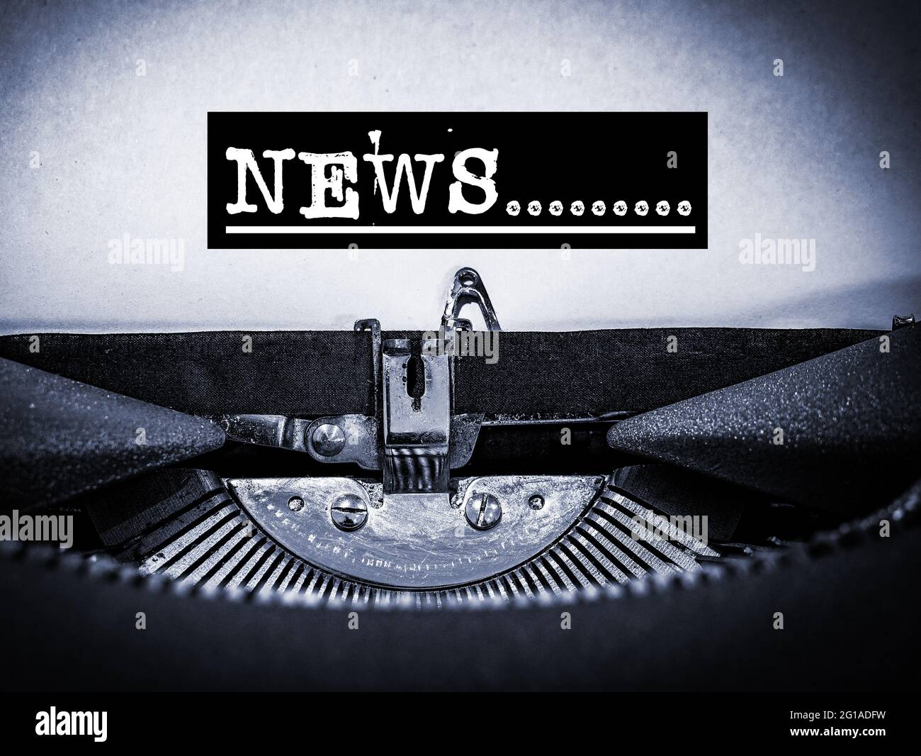News, Typewriter Stock Photo