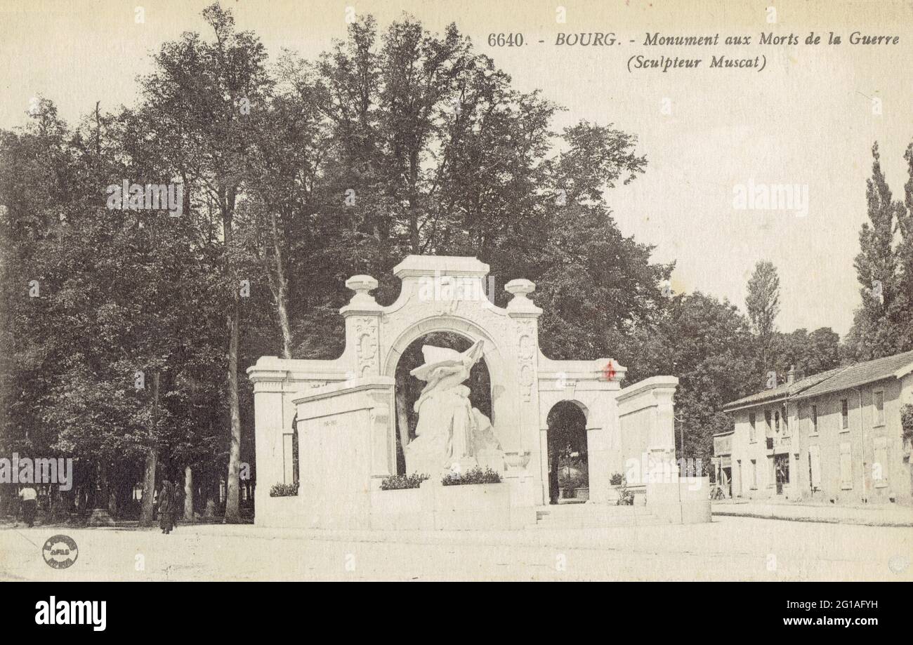 monument aux mort de Bourg en Bresse, Ain Stock Photo Alamy