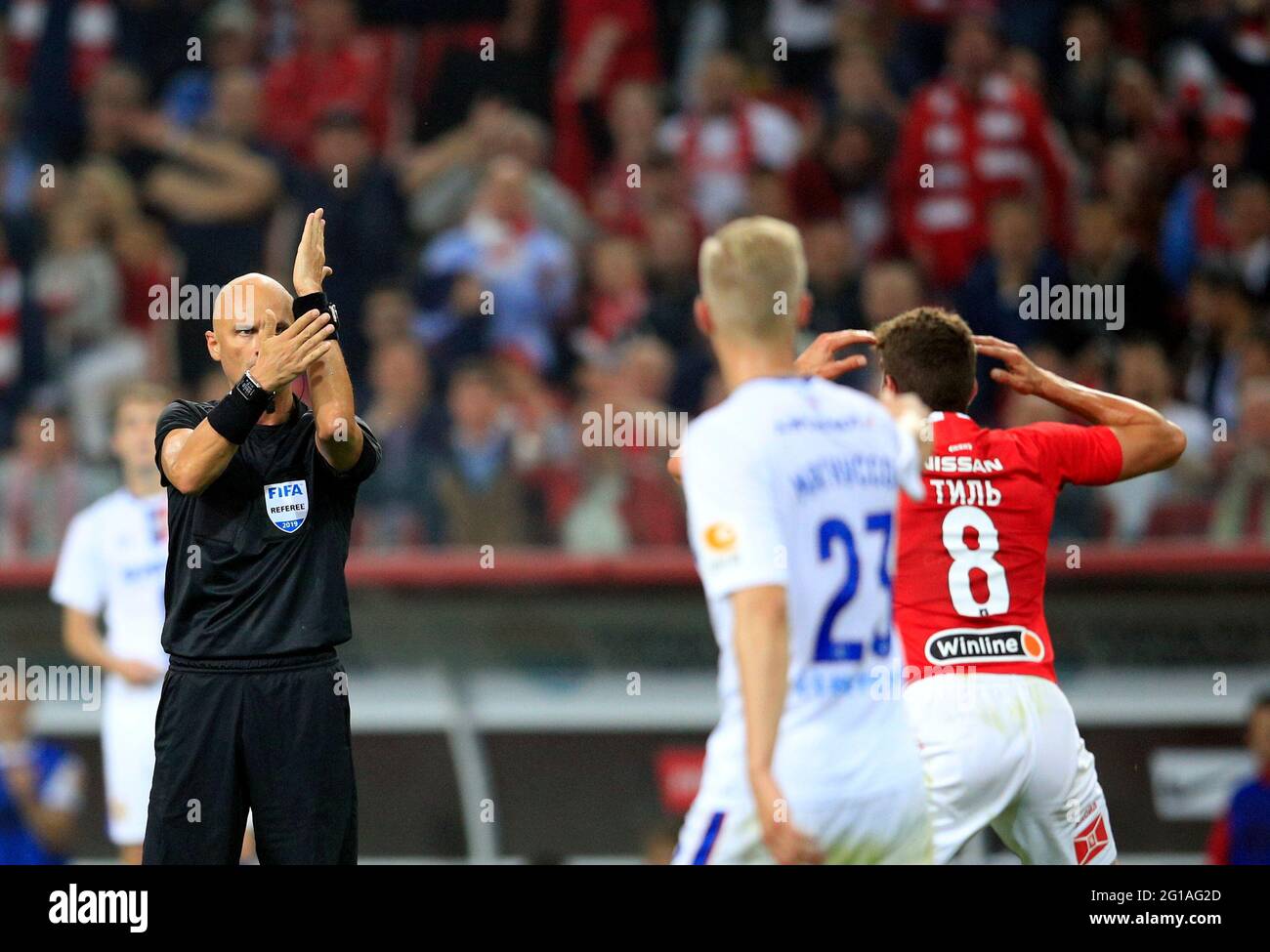 MOSCOW, RUSSIA - AUGUST 19, 2019: The 2019/20 Russian Football Premier  League. Round 6. Football match between Spartak (Moscow) vs CSKA (Moscow)  at Otkrytie Arena. Photo by Stupnikov Alexander/FC Spartak Stock Photo -  Alamy