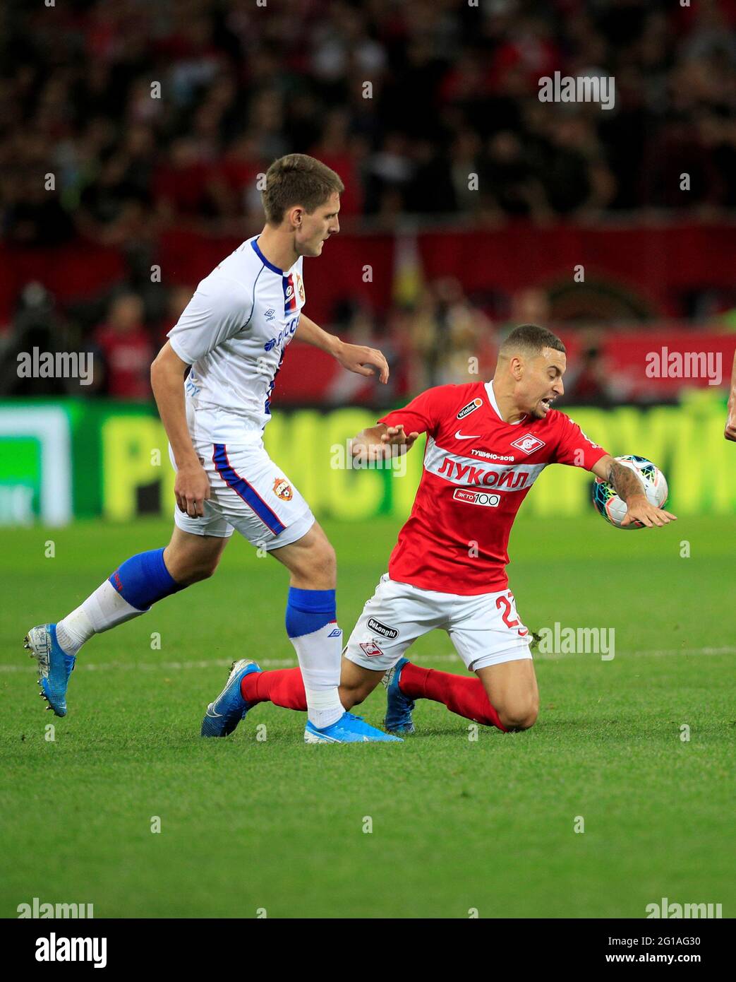 MOSCOW, RUSSIA - AUGUST 19, 2019: The 2019/20 Russian Football Premier  League. Round 6. Football match between Spartak (Moscow) vs CSKA (Moscow)  at Otkrytie Arena. Photo by Stupnikov Alexander/FC Spartak Stock Photo -  Alamy