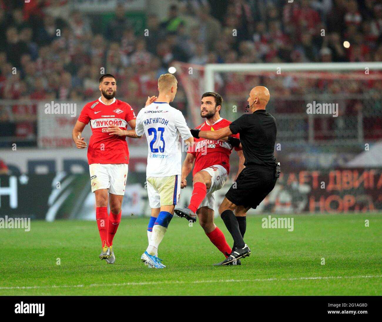 MOSCOW, RUSSIA - AUGUST 19, 2019: The 2019/20 Russian Football Premier  League. Round 6. Football match between Spartak (Moscow) vs CSKA (Moscow)  at Otkrytie Arena. Photo by Stupnikov Alexander/FC "Spartak Stock Photo -  Alamy