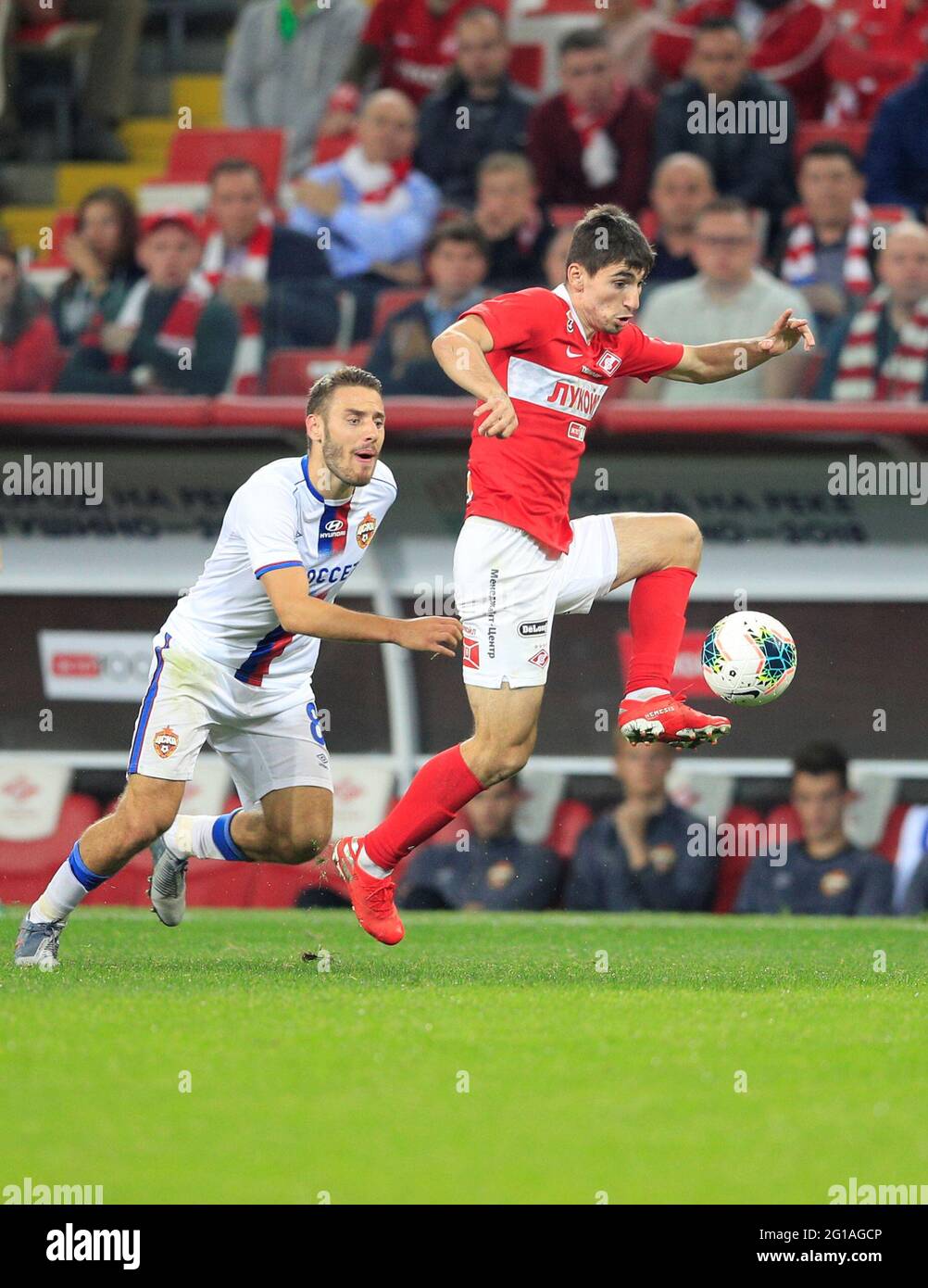 MOSCOW, RUSSIA - AUGUST 19, 2019: The 2019/20 Russian Football Premier  League. Round 6. Football match between Spartak (Moscow) vs CSKA (Moscow)  at Otkrytie Arena. Photo by Stupnikov Alexander/FC Spartak Stock Photo -  Alamy