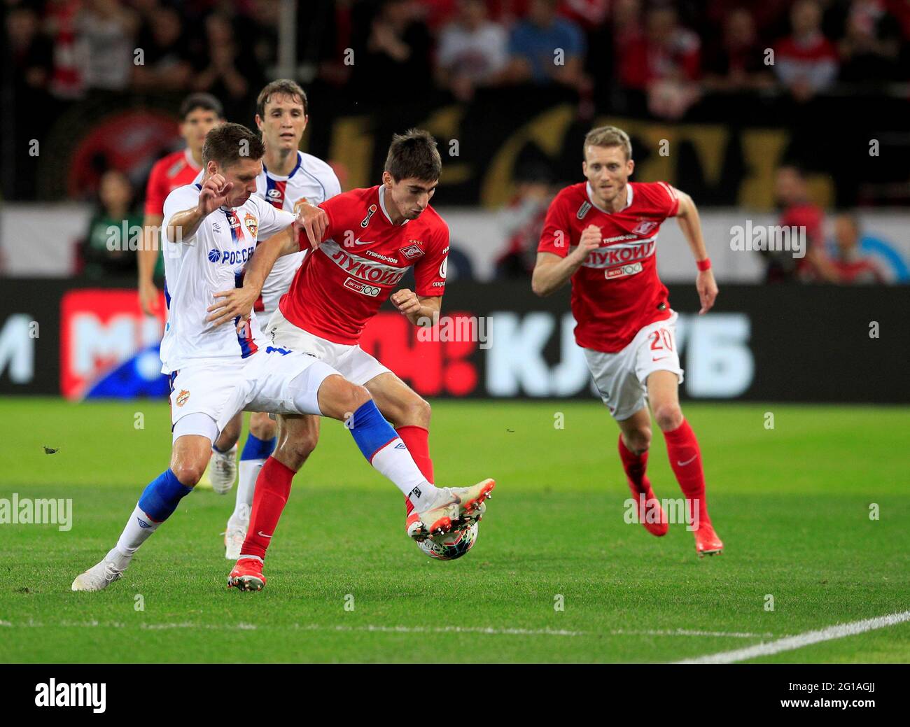 MOSCOW, RUSSIA - AUGUST 19, 2019: The 2019/20 Russian Football Premier  League. Round 6. Football match between Spartak (Moscow) vs CSKA (Moscow)  at Otkrytie Arena. Photo by Stupnikov Alexander/FC Spartak Stock Photo -  Alamy