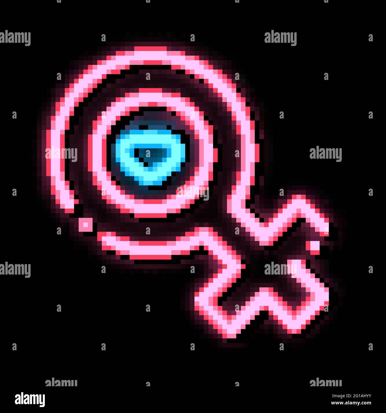 Female Mark Heart neon glow icon illustration Stock Vector Image & Art ...