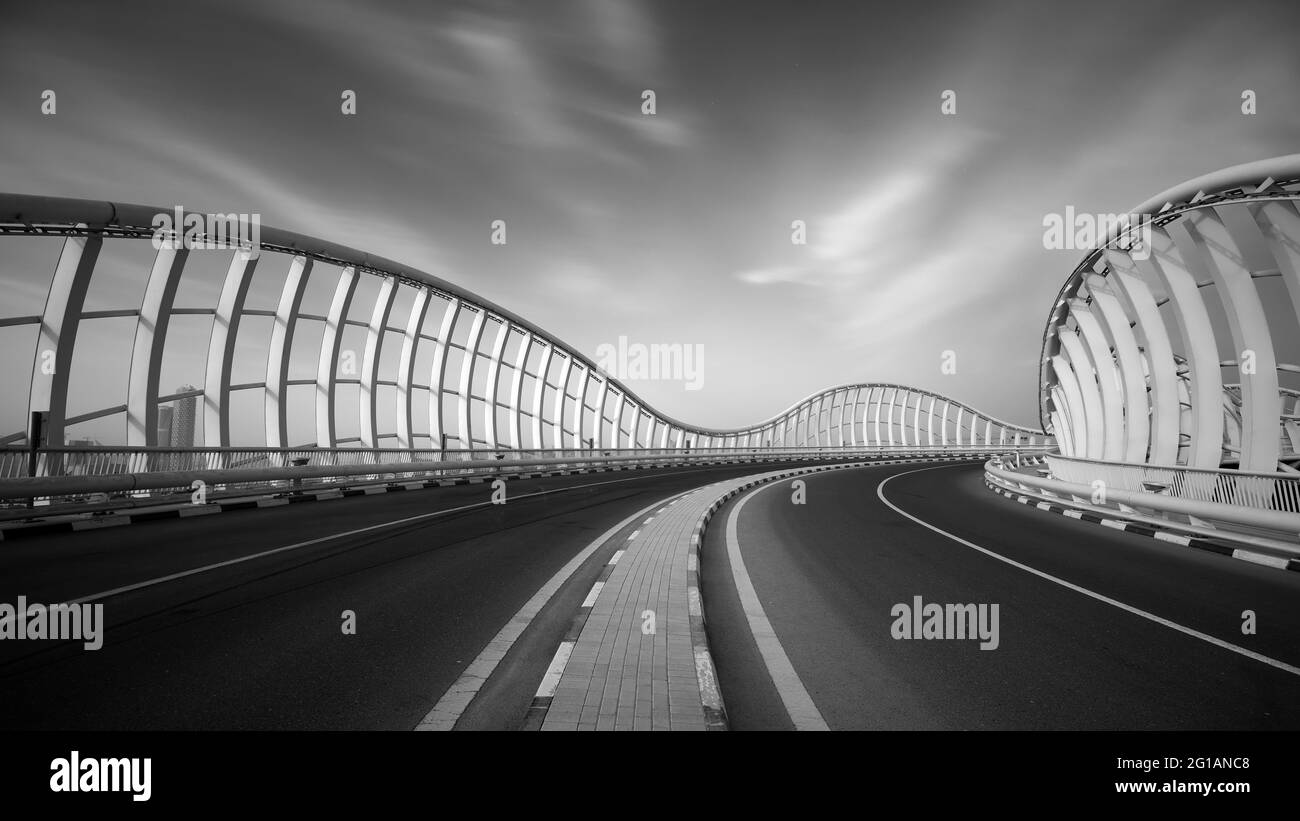 Meydan bridge in Dubai, UAE Stock Photo