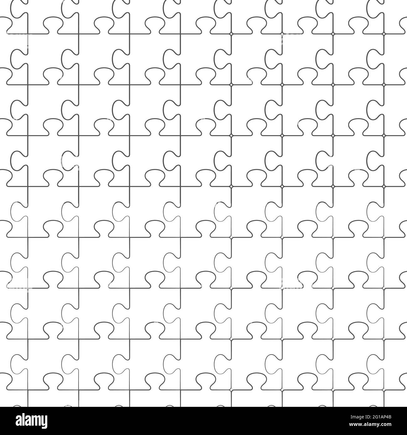 Set of vector black and white seamless pattern with puzzles Stock ...