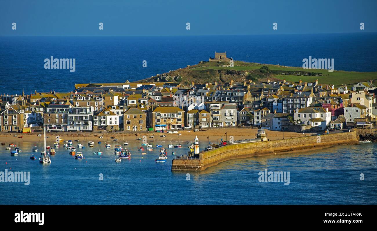 St.Ives beautiful seaside town in Cornwall home of G7 Summit 2021. Stock Photo