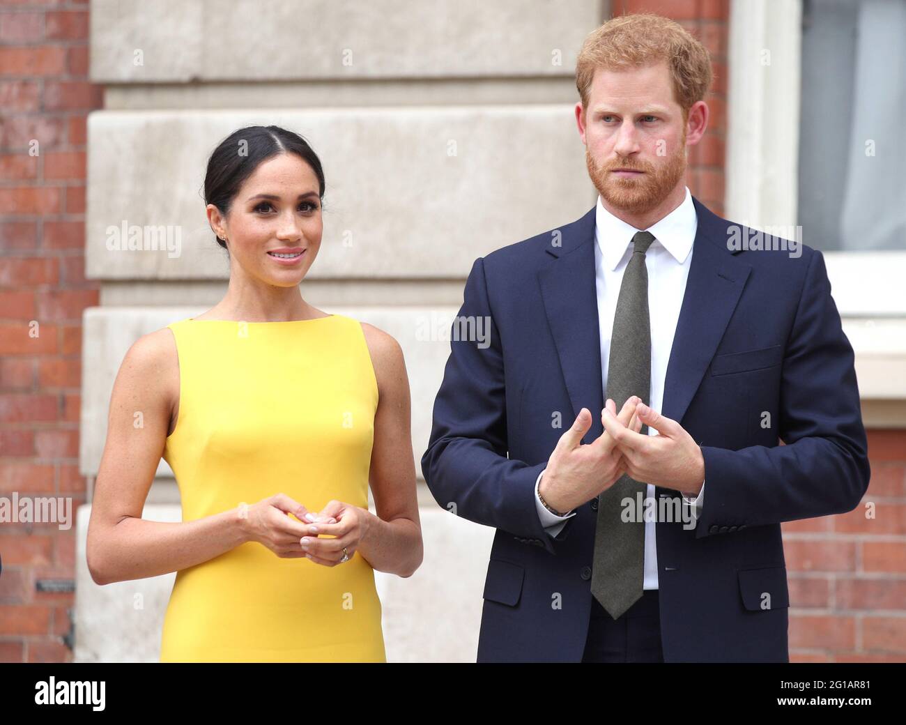 File photo dated 05/07/18 of the Duke and Duchess of Sussex. The Duchess of Sussex gave birth to a 7lb 11oz daughter, Lilibet 'Lili' Diana Mountbatten-Windsor, on Friday in California and both mother and child are healthy and well, Meghan's press secretary said. Issue date: Sunday June 6, 2021. Stock Photo