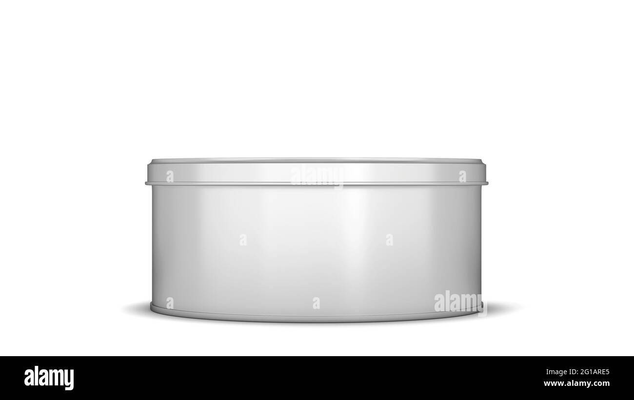 Blank tin can metal container for food or cosmetic. 3d illustration ...