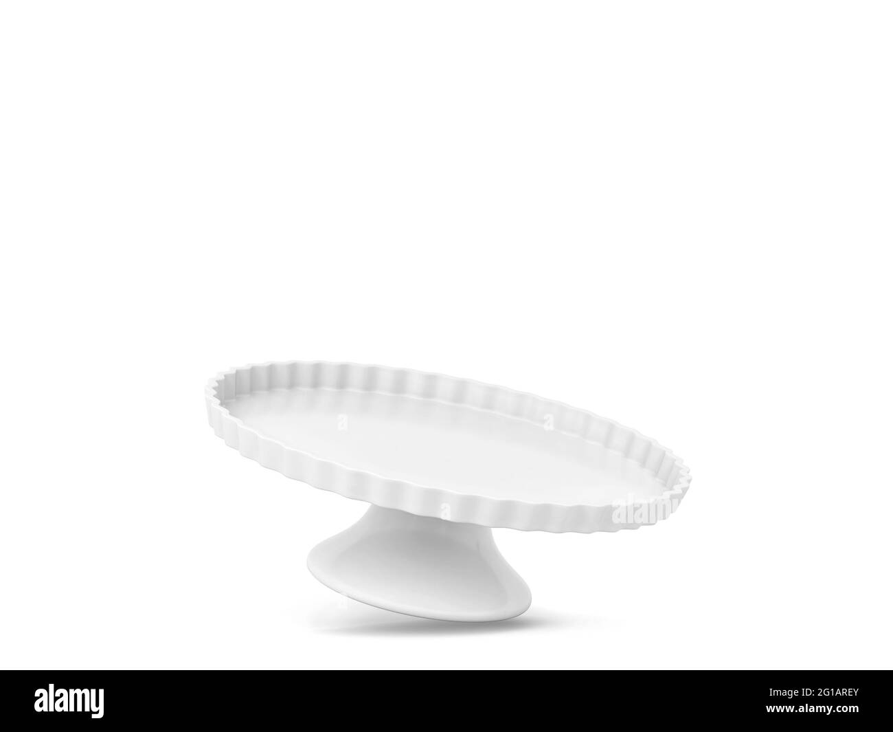 Cake stand. 3d illustration isolated on white background. Bakery utensil and dishware Stock Photo