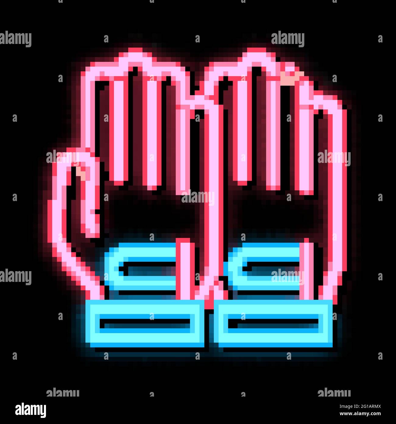 Golf Sportive Gloves neon glow icon illustration Stock Vector Image ...