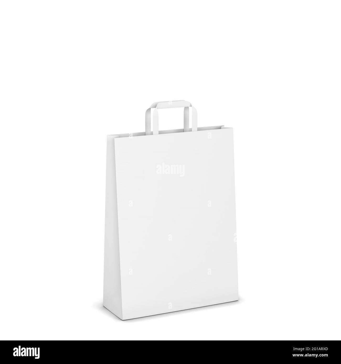 Blank shopping bag mockup. 3d illustration isolated on white background ...