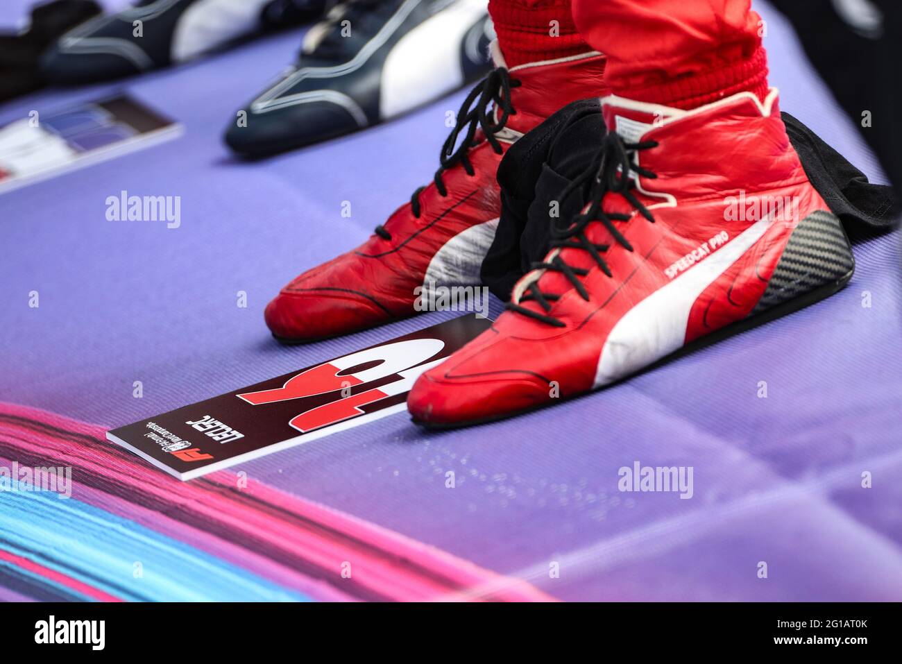 Charles Leclerc (MON) Ferrari - racing boots - on the grid. 06.06.2021.  Formula 1 World Championship, Rd