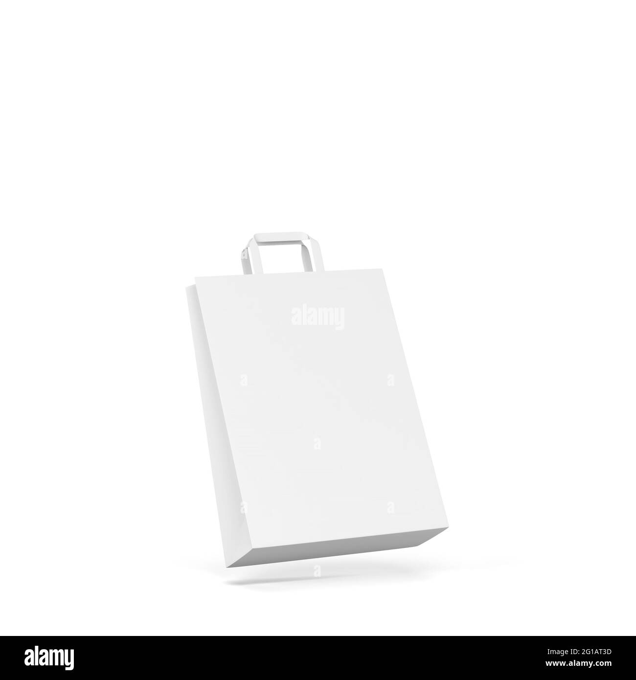 Blank shopping bag mockup. 3d illustration isolated on white background ...