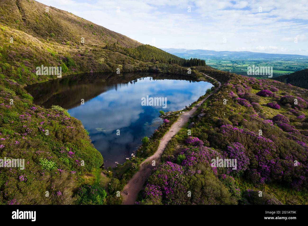 Bay Lough lake in Clogheen, county Tipperary in Ireland. The lake sits