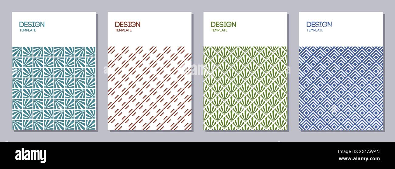 Set of logo design templates seamless patterns Vector Image